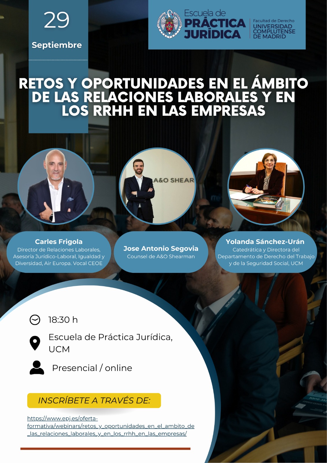 RETOS Y OPORTUNIDADES EN EL ÁMBITO DE LAS RELACIONES LABORALES Y EN LOS RRHH EN LAS EMPRESAS (29 septiembre)